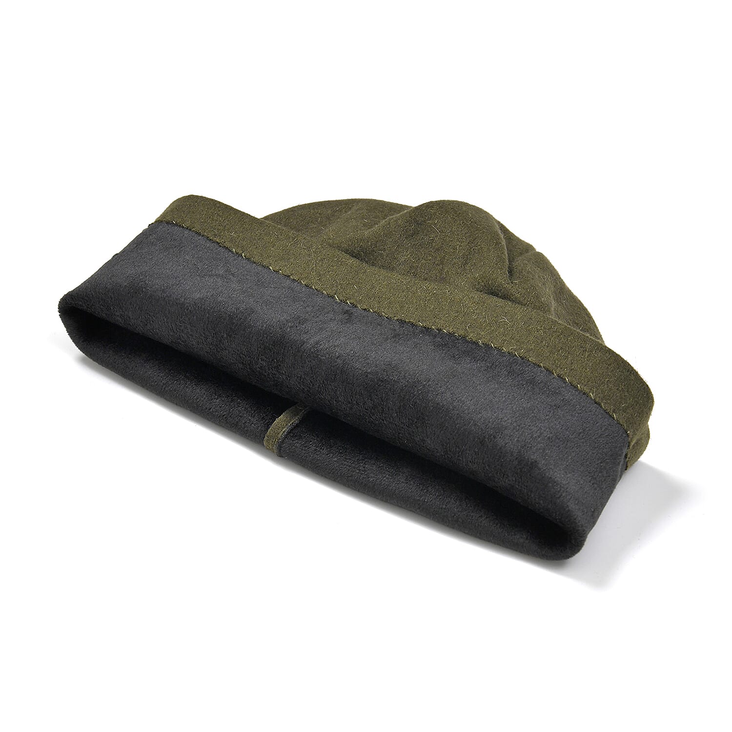 Closeout Deal - 2 Piece Set - Cashmere Diamond Pattern Hat and Gloves - Dark Green V32513823 6
