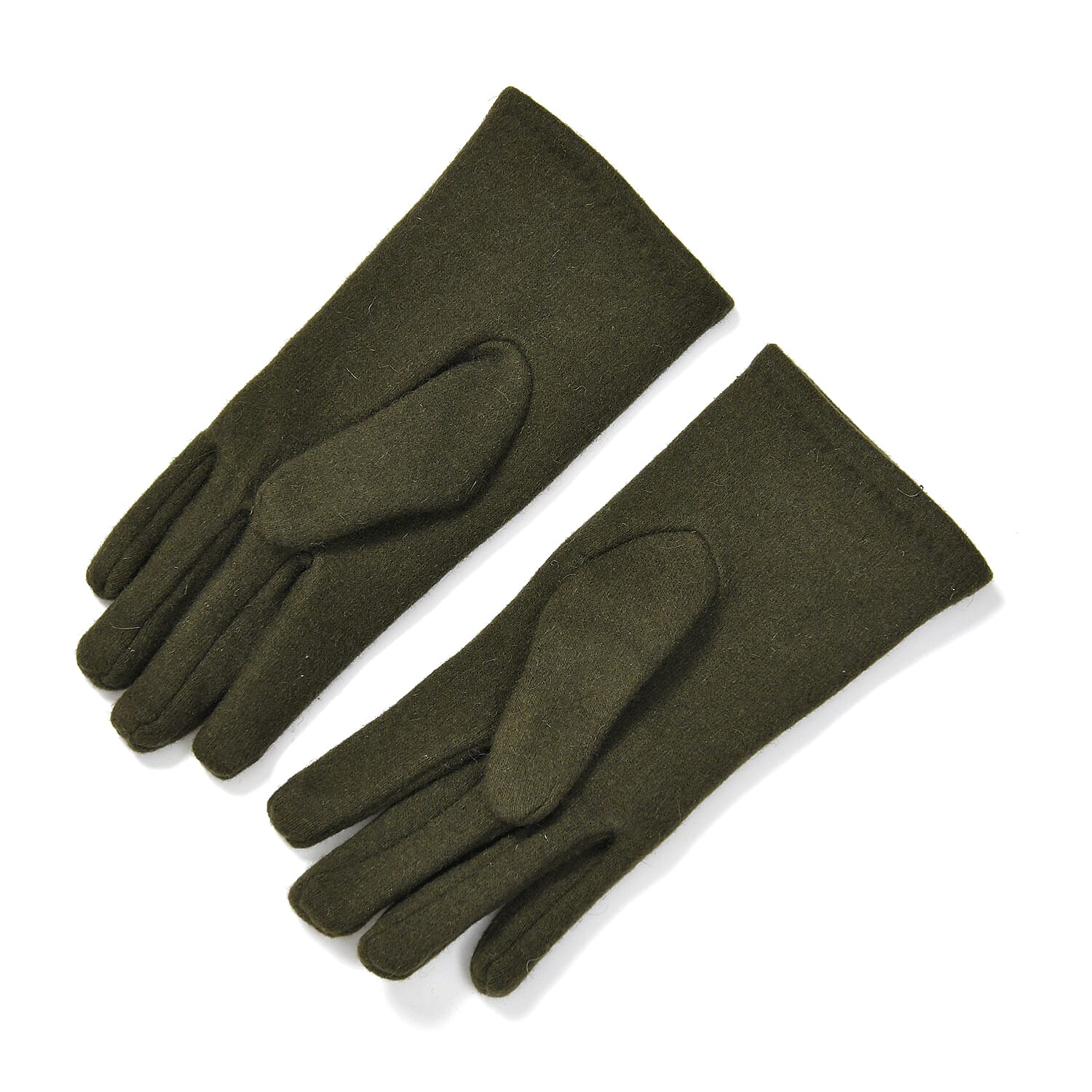 Closeout Deal - 2 Piece Set - Cashmere Diamond Pattern Hat and Gloves - Dark Green V32513823 8