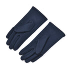 Closeout Deal - 2 Piece Set - Cashmere Diamond Pattern Hat and Gloves - Navy_7851198_16