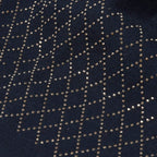 Closeout Deal - 2 Piece Set - Cashmere Diamond Pattern Hat and Gloves - Navy_7851198_19