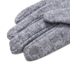 Luxury Cashmere Wool Gloves With Detailing and Fleece Lining - Grey_7851236_5