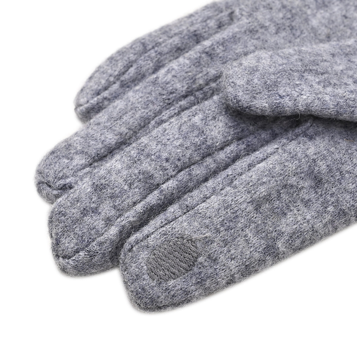 Luxury Cashmere Wool Gloves With Detailing and Fleece Lining - Grey V32521197 6