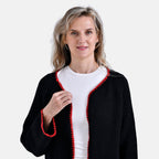 Tamsy Blanket Stitch Jacket (One Size) - Black & Red_7851741_4