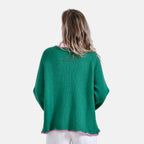 Tamsy Blanket Stitch Jacket (One Size) - Green & Pink_7851744_1