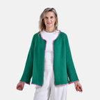 Tamsy Blanket Stitch Jacket (One Size) - Green & Pink_7851744_3