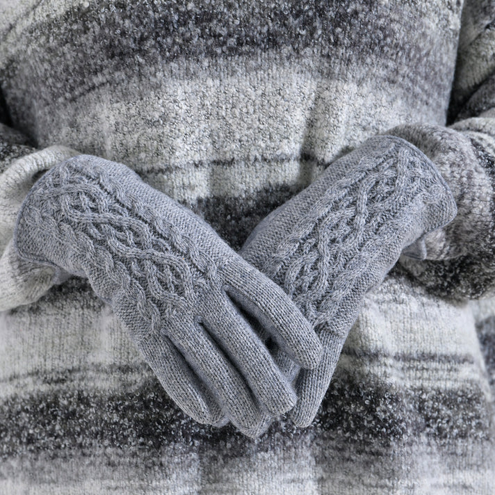 Cashmere Wool Gloves - Grey 7852791 2