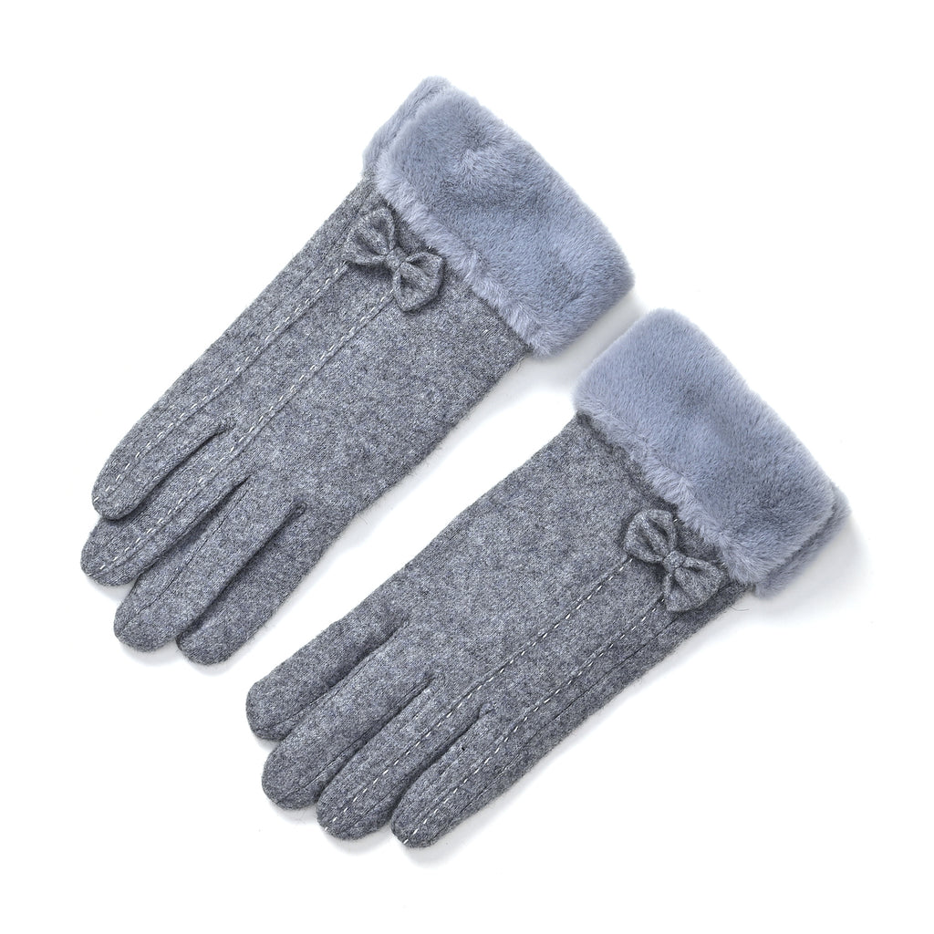 One Time Closeout - Cashmere Wool Gloves (24 x 9cm) - Grey_7852899