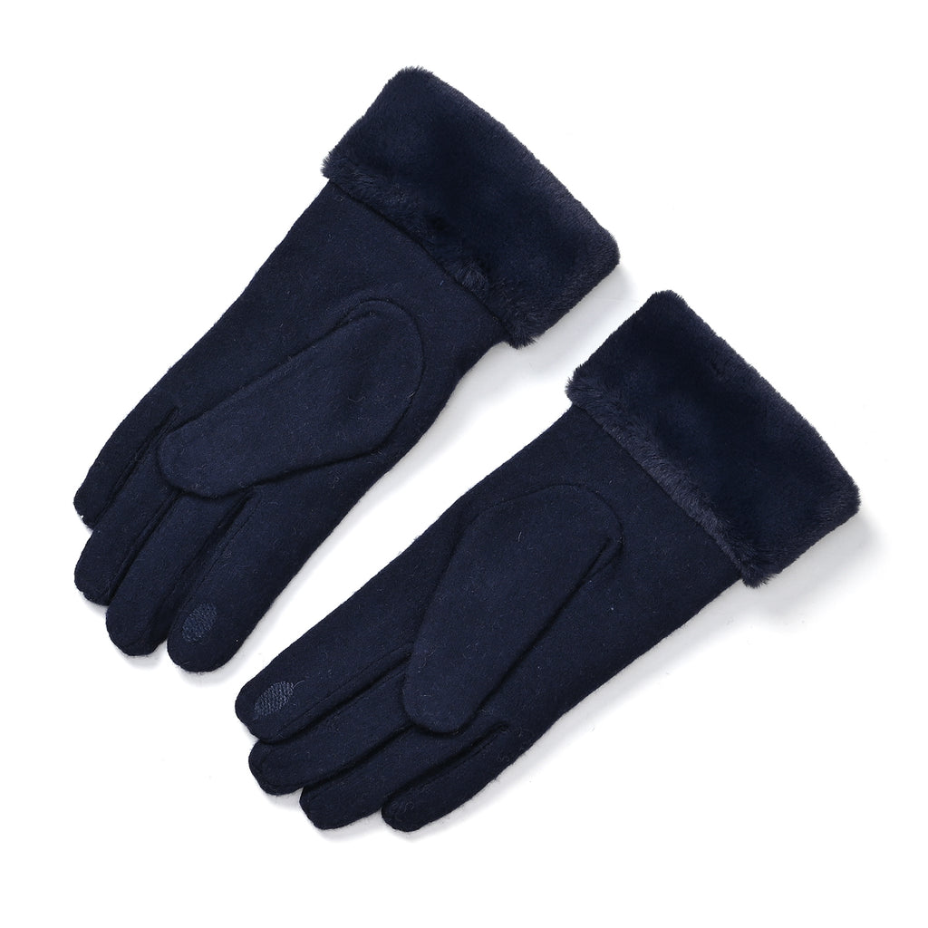 One Time Closeout - Cashmere Wool Gloves (24 x 9cm) - Navy_7852911_3