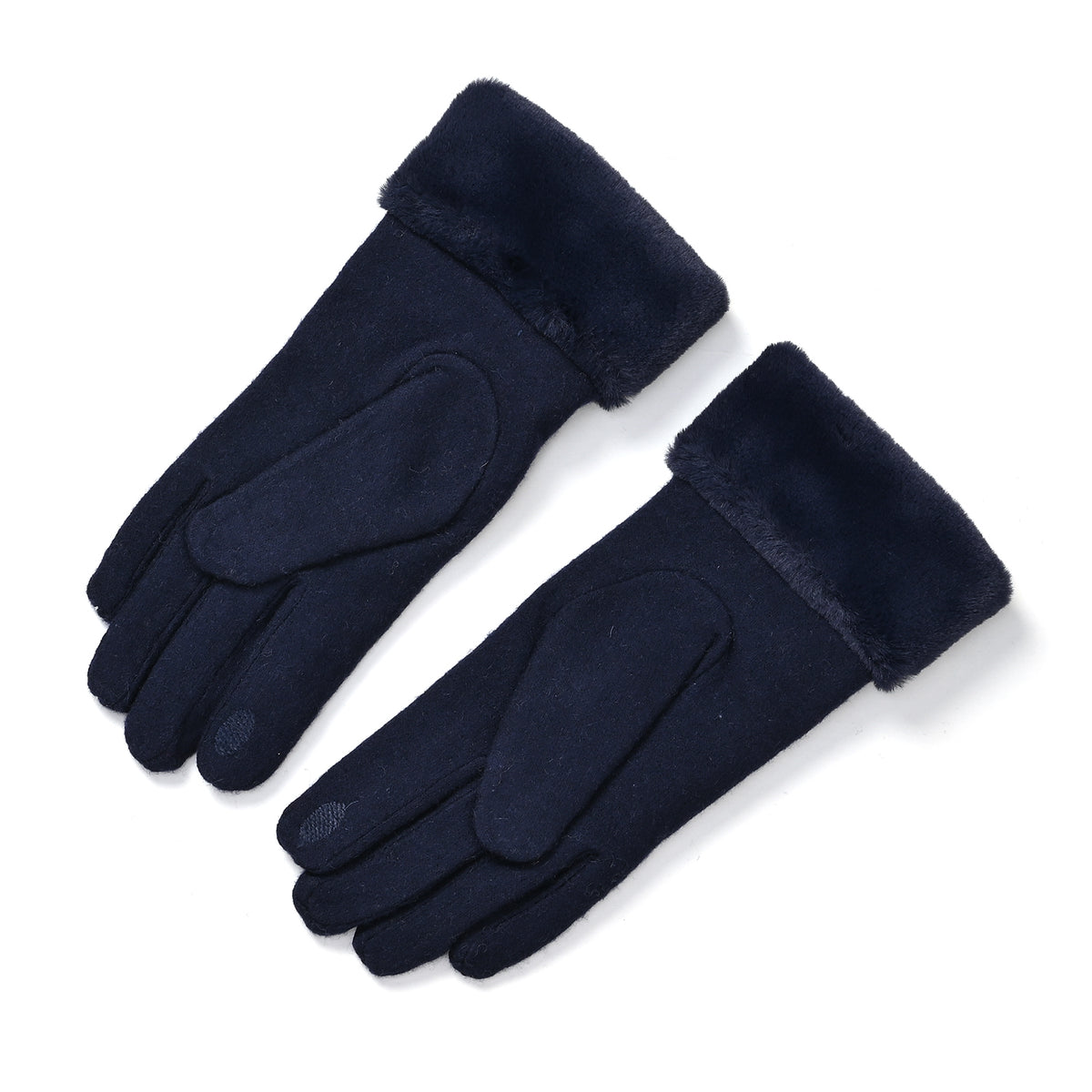 Cashmere-Blend Winter Gloves with Faux Fur Trim and Bow Detail - Touchscreen Friendly V32515193 4
