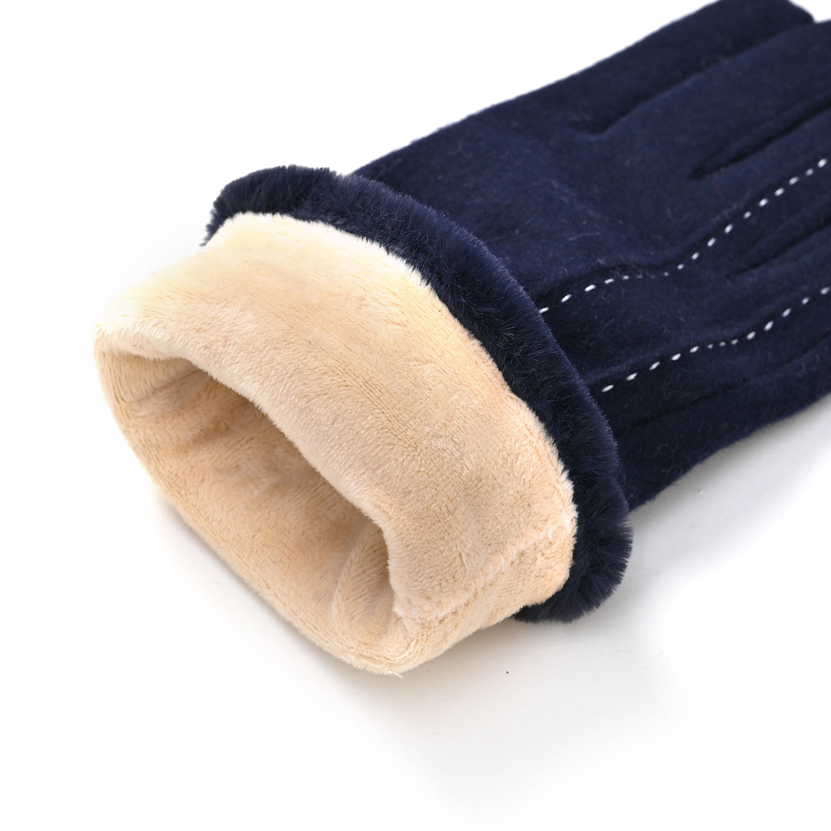 Cashmere-Blend Winter Gloves with Faux Fur Trim and Bow Detail - Touchscreen Friendly V32515193 7