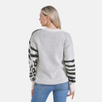 La Marey R-Neck Leopard Print Jumper