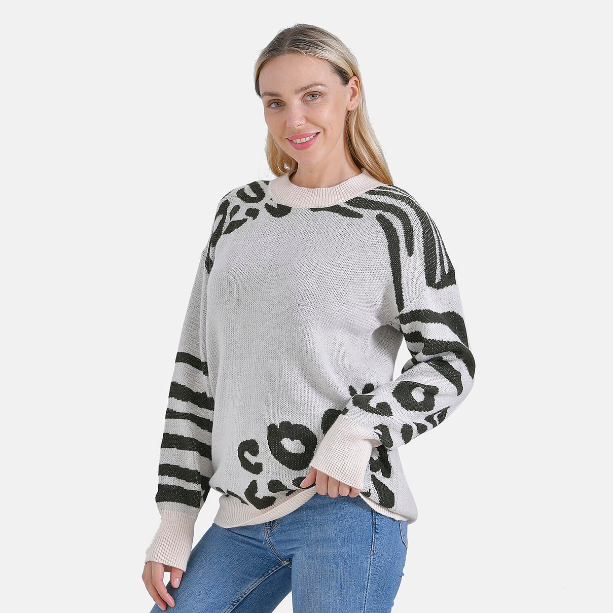 La Marey R-Neck Leopard Print Jumper (Size L-XL) V32354487 3