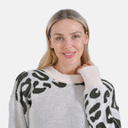 La Marey R-Neck Leopard Print Jumper