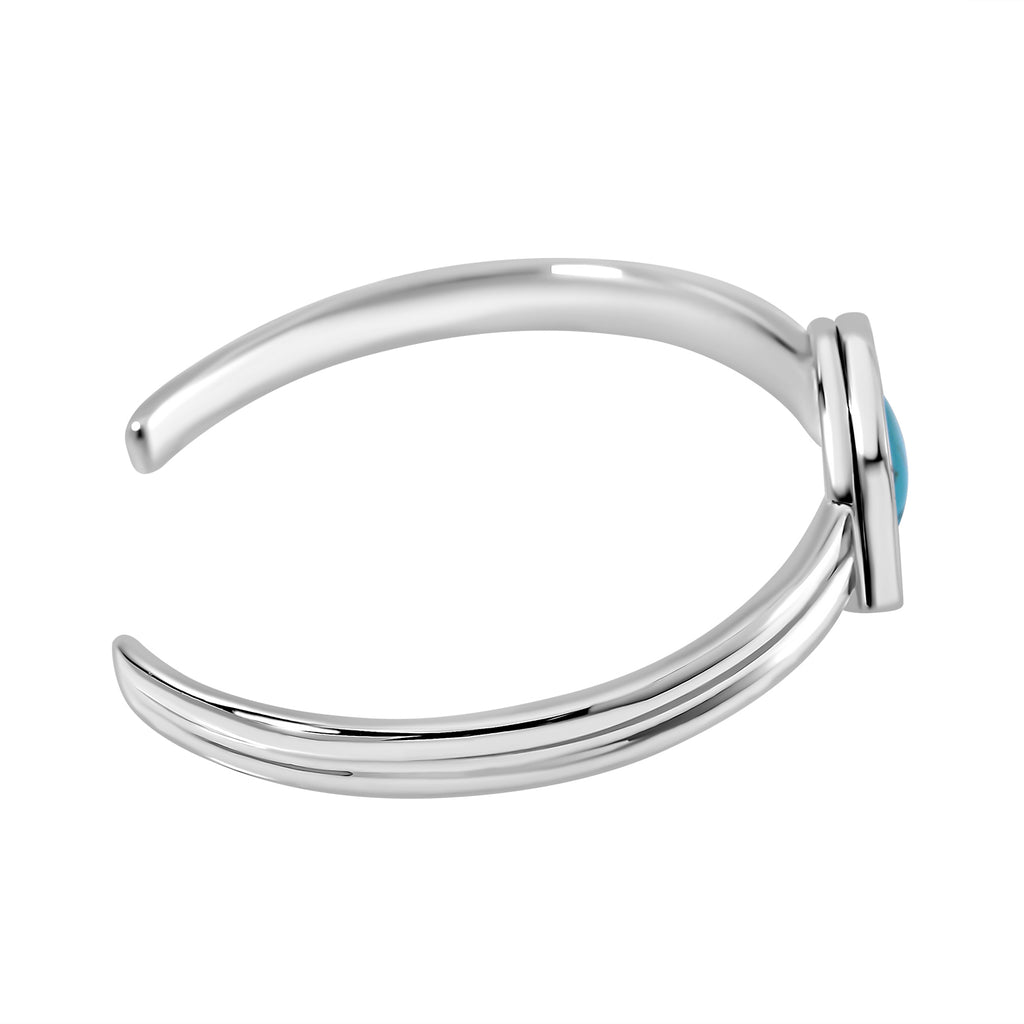 One Time Closeout Deal - Set Of 7 Stones - Interchangeable Multi Gemstone Cuff Bangle (Size - 7)_7853708_3