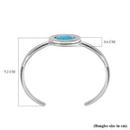 One Time Closeout Deal - Set Of 7 Stones - Interchangeable Multi Gemstone Cuff Bangle (Size - 7)_7853708_6