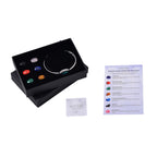 One Time Closeout Deal - Set Of 7 Stones - Interchangeable Multi Gemstone Cuff Bangle (Size - 7)_7853708_7