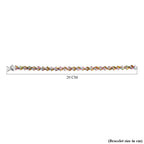 Multi -Tourmaline & Blue Tourmaline Leaf Vine Link Bracelet (Size - 7.5) with GB Lock Box in Rhodium Overlay Sterling Silver 9.70 Ct, Silver Wt. 12.37 Gms_7855273_4