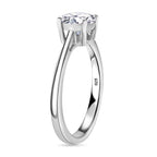 D'Joy - Moissanite Solitaire Ring in Platinum Overlay Sterling Silver 1.00 Ct_7855748_3