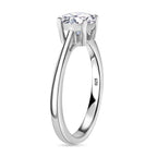 D'Joy - Moissanite Solitaire Ring in Platinum Overlay Sterling Silver 1.00 Ct_7855755_3