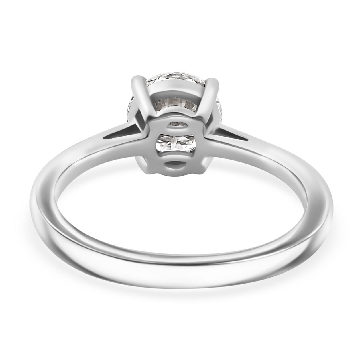 Moissanite Solitaire Ring in Platinum Overlay Sterling Silver 1.00 ct V32519224 5
