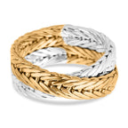 Royal Bali Collection - 22K Yellow Gold Two Tone Vermeil Plated Sterling Silver Ring_7856500