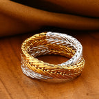 Royal Bali Collection - 22K Yellow Gold Two Tone Vermeil Plated Sterling Silver Ring_7856500_1