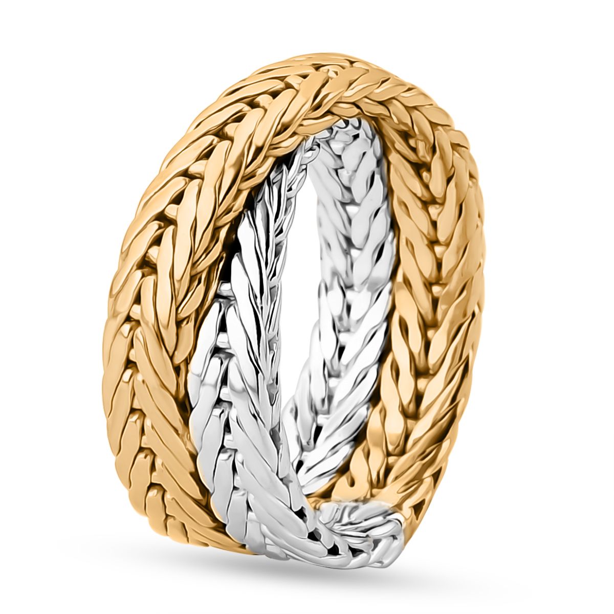 Royal Bali Collection Tulang Naga Ring in Sterling Silver with Dual Tone V32530355 3