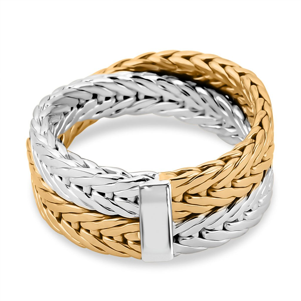 Royal Bali Collection - 22K Yellow Gold Two Tone Vermeil Plated Sterling Silver Ring_7856500_4