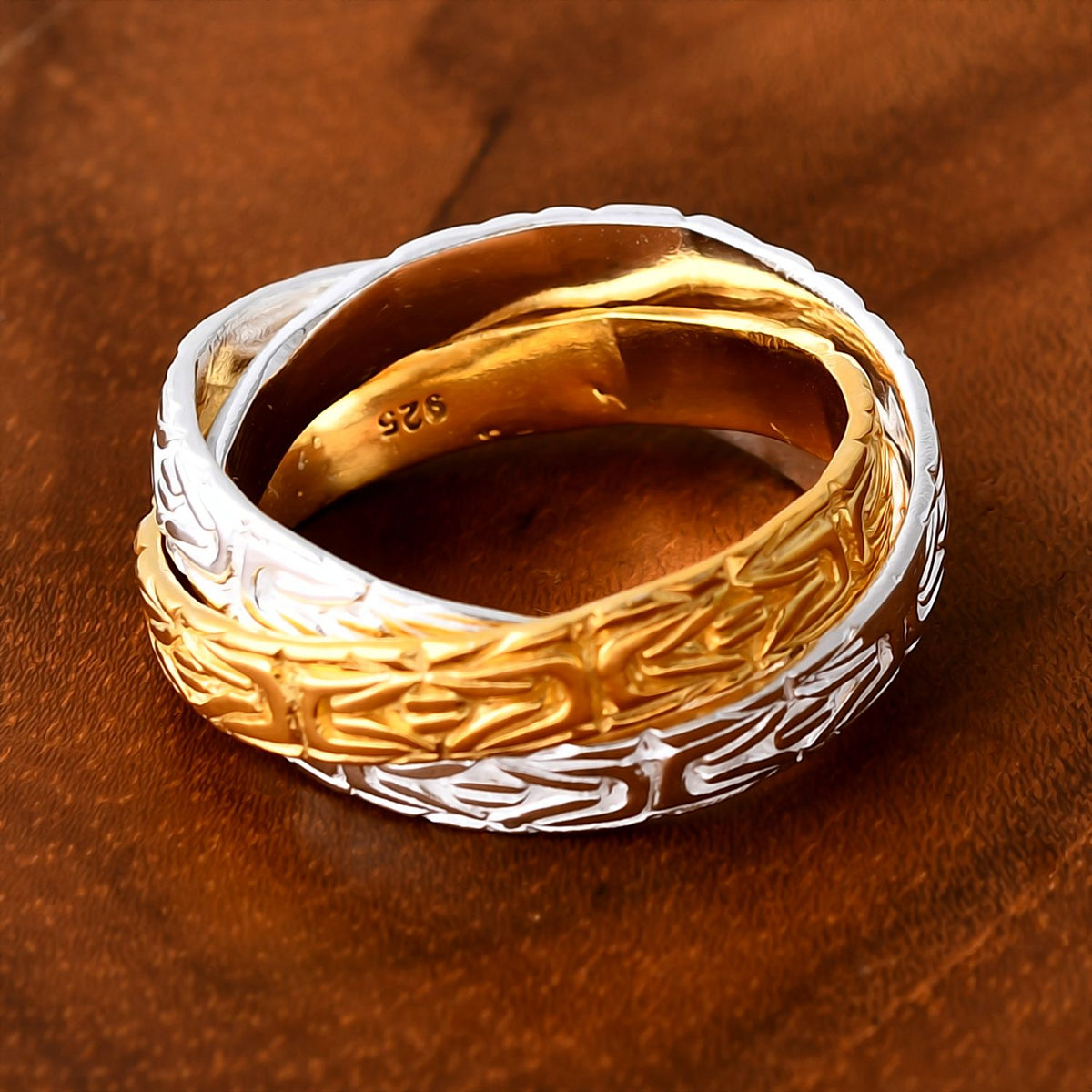 Royal Bali Collection - Sterling Silver Interlocking Band Ring V32516411 1