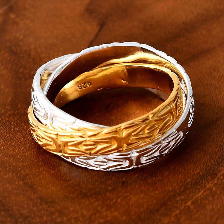 Royal Bali Collection - Sterling Silver Interlocking Band Ring 7856540 2