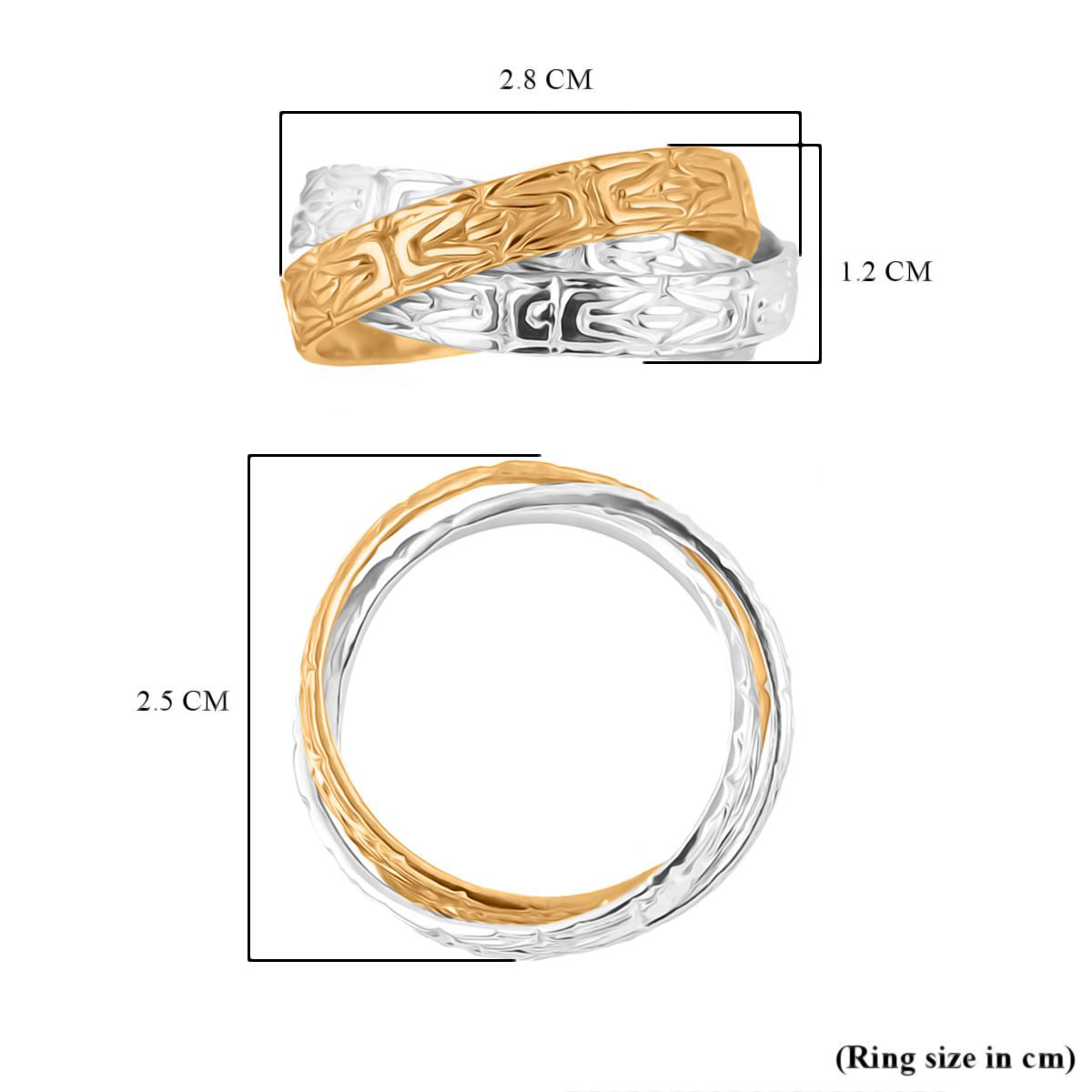 Royal Bali Collection - Sterling Silver Interlocking Band Ring V32516411 4