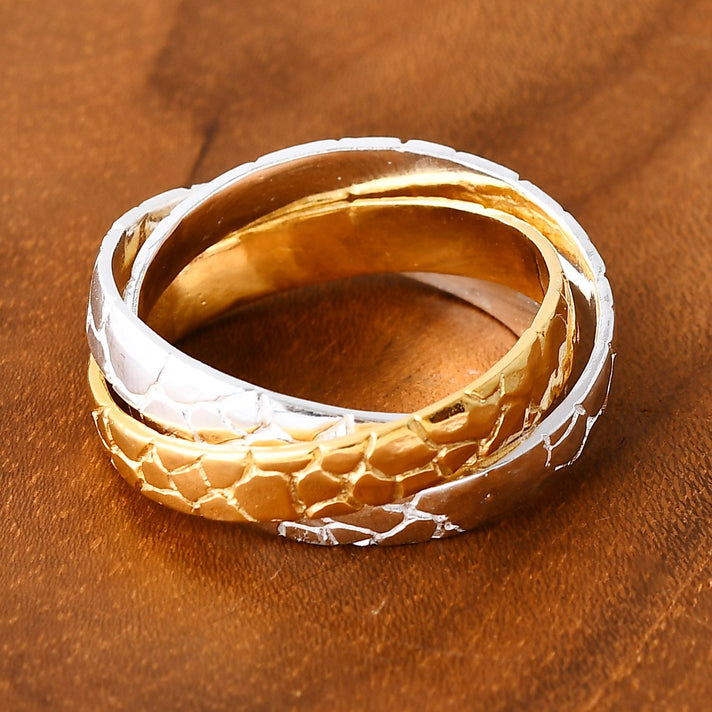 Royal Bali Collection - Sterling Silver Interlocking Band Ring 7856555 2