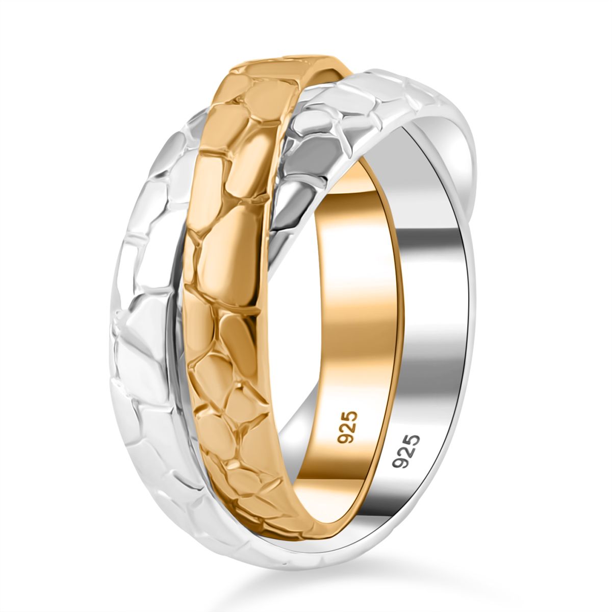 Royal Bali Collection - Sterling Silver Interlocking Band Ring 7856555 3