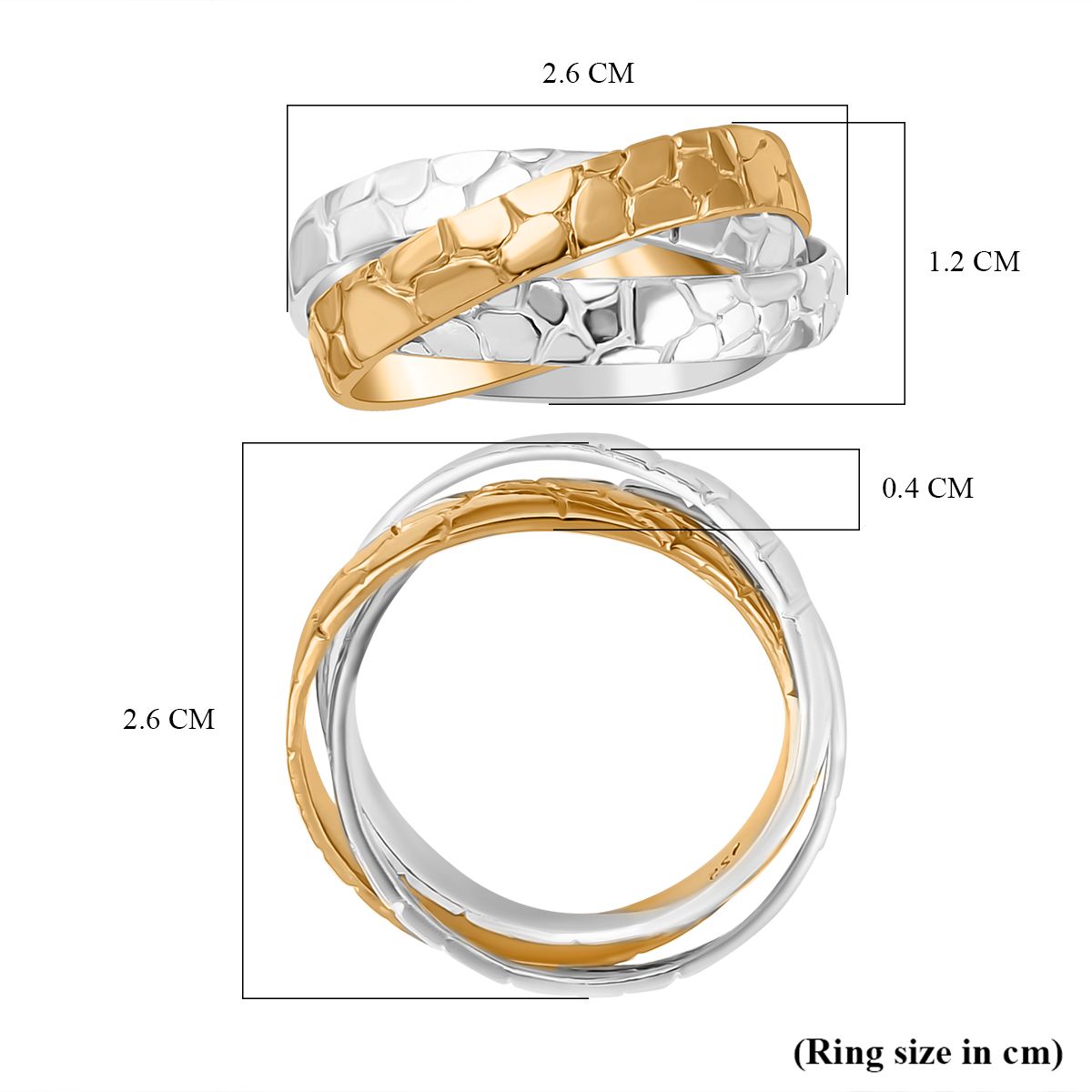 Royal Bali Collection - Sterling Silver Interlocking Band Ring 7856555 4