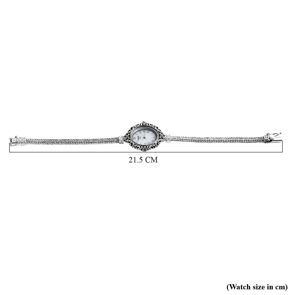 Royal Bali Collection Sterling Silver Tulangnaga Chain Bracelet Watch (Size - 7.5), Silver Wt. 15.36 Gms._7856835_7