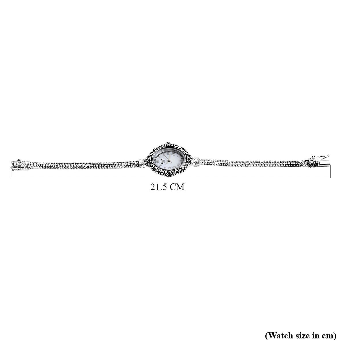 Royal Bali Collection Sterling Silver Tulangnaga Chain Bracelet Watch Size 7.5 Inch 7856835 7