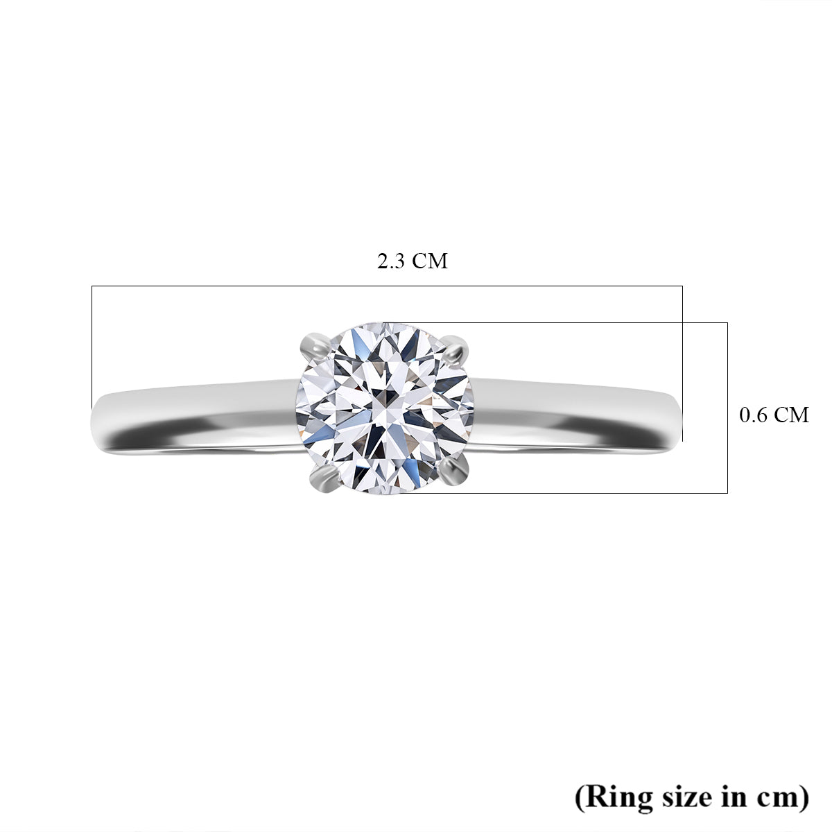 LUXURIANT 0.5 Ct. Lab Grown Diamond Solitaire Ring in 950 Platinum 7857828 5