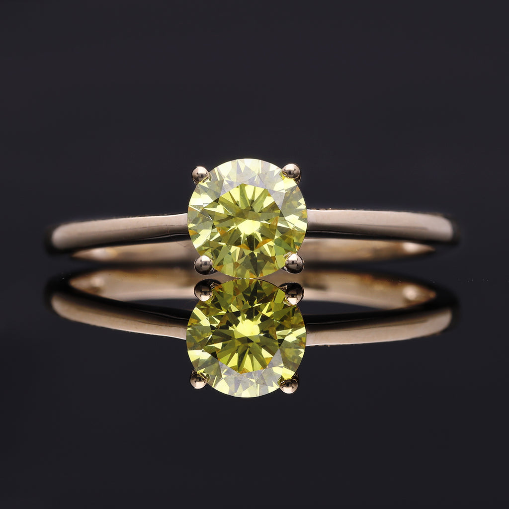 First Time Ever Luxuriant - 14K Yellow Gold SGL Certified Lab Grown Diamond (VS) Solitaire Ring 1.00 Ct._7858405_1