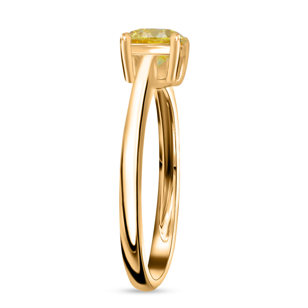 First Time Ever Luxuriant - 14K Yellow Gold SGL Certified Lab Grown Diamond (VS) Solitaire Ring 1.00 Ct._7858405_3