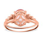 10K Rose Gold  AAA   Pink Morganite ,  White Diamond  I2 Ring 3.00 ct,  Gold Wt. 3.27 Gms  3.000  Ct._7858498_4