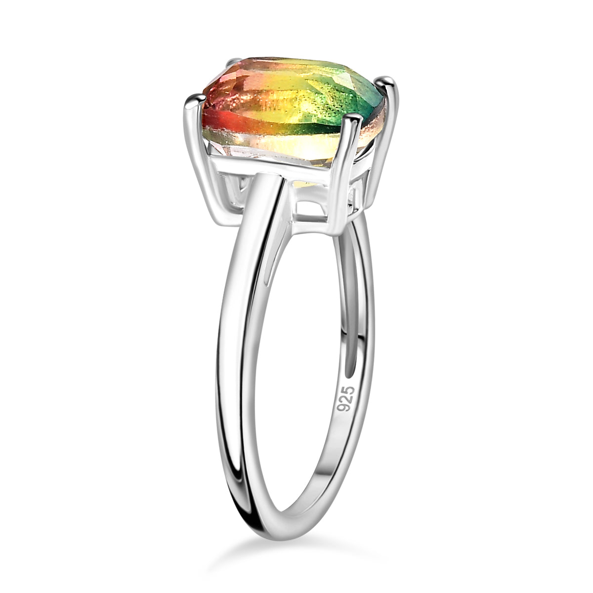 Rainbow Genesis Triplet Quartz  Ring in Sterling Silver 2.74 Ct. 7859539 3