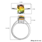 Rainbow Genesis Triplet Quartz  Ring in Sterling Silver 2.74 Ct._7859539_5