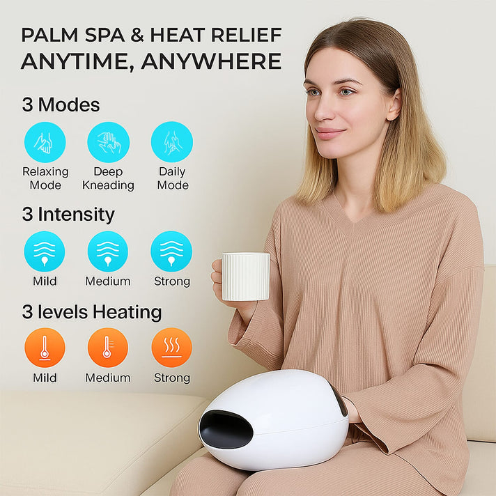Palm Spa and Heat- SoulSmart- Vibration, Palm Spin and Heat Soothing Cordless Hand Massager 7860127 2