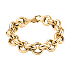 La Bella Fine Italian Jewellery Handmade Yellow Gold Plated Sterling Silver Belcher Bracelet (Size 8) with Lobster Clasp, Silver Wt. 47.30 Gms._7860173_2