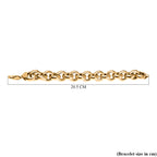 La Bella Fine Italian Jewellery Handmade Yellow Gold Plated Sterling Silver Belcher Bracelet (Size 8) with Lobster Clasp, Silver Wt. 47.30 Gms._7860173_5