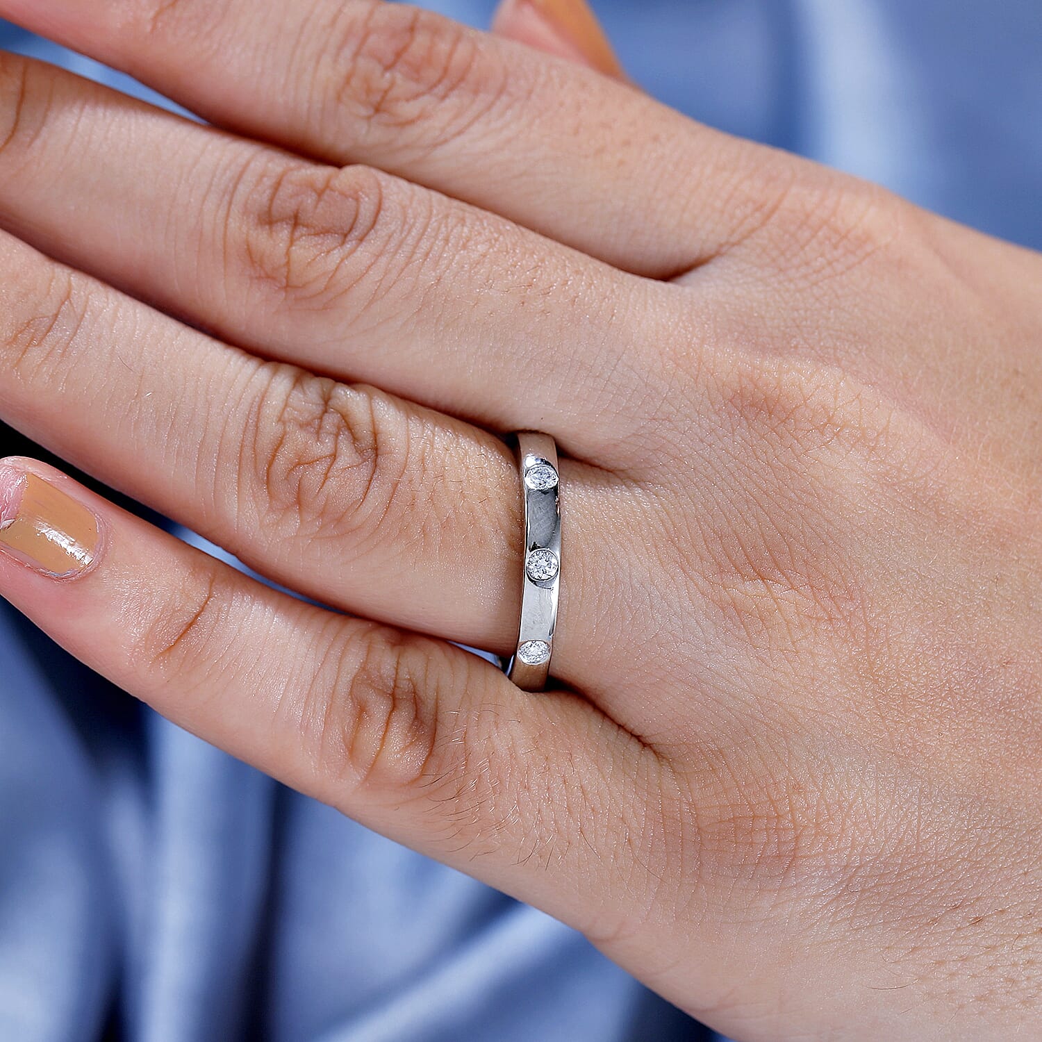 LUXURIANT 0.5 Ct. Lab Grown Diamond Band Ring in 950 Platinum, SGL Certified 7860830 3