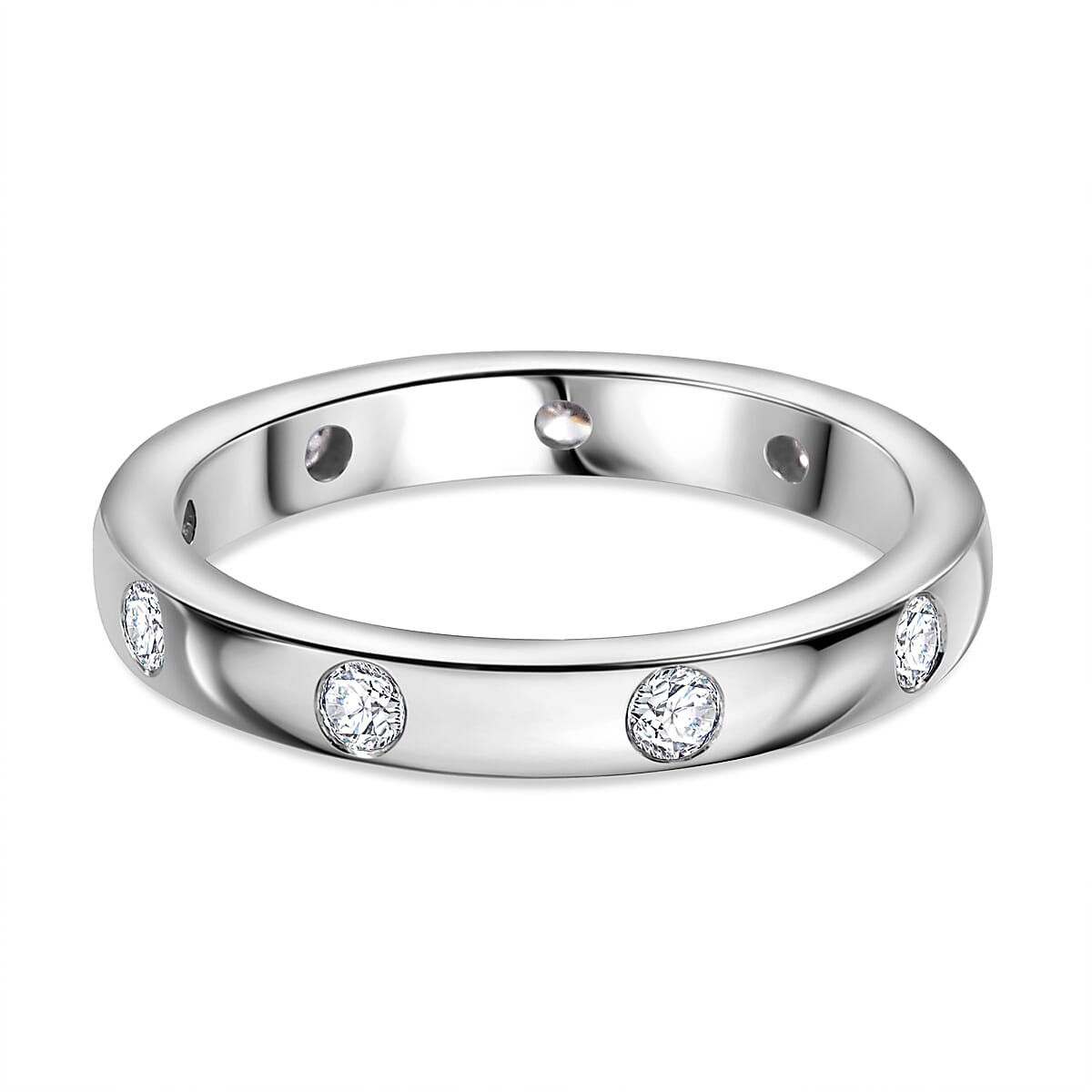 LUXURIANT 0.5 Ct. Lab Grown Diamond Band Ring in 950 Platinum, SGL Certified 7860830 5