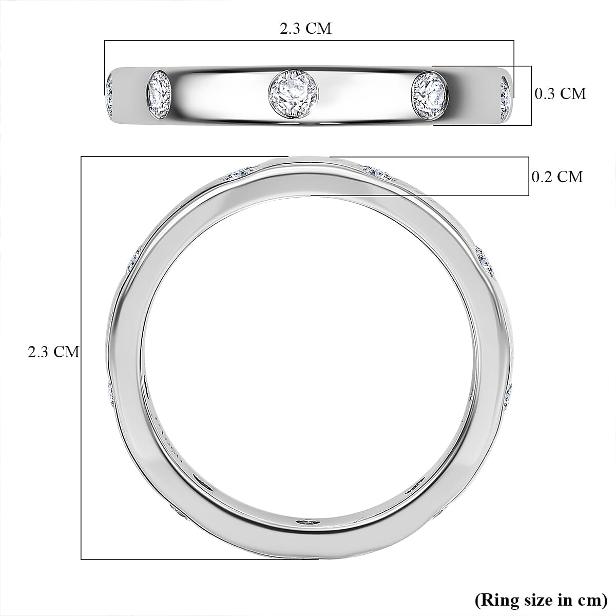 LUXURIANT 0.5 Ct. Lab Grown Diamond Band Ring in 950 Platinum, SGL Certified 7860830 6