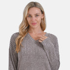 La Marey Two-piece Knitted Loungewear Set (Size 20 to 22) - Beige_7861098_4