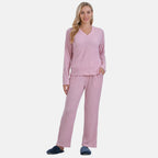 La Marey Two-piece Knitted Loungewear Set (Size 20 to 22) - Pink_7861103